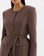Nadia Jacket - Chocolate - Nude Lucy