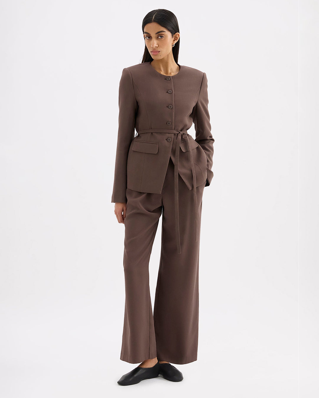 Nadia Pant - Chocolate - Nude Lucy