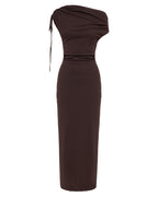 Lani Mesh Maxi Dress - Chocolate - Nude Lucy