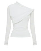 Piper Mesh Long Sleeve Top - Salt - Nude Lucy