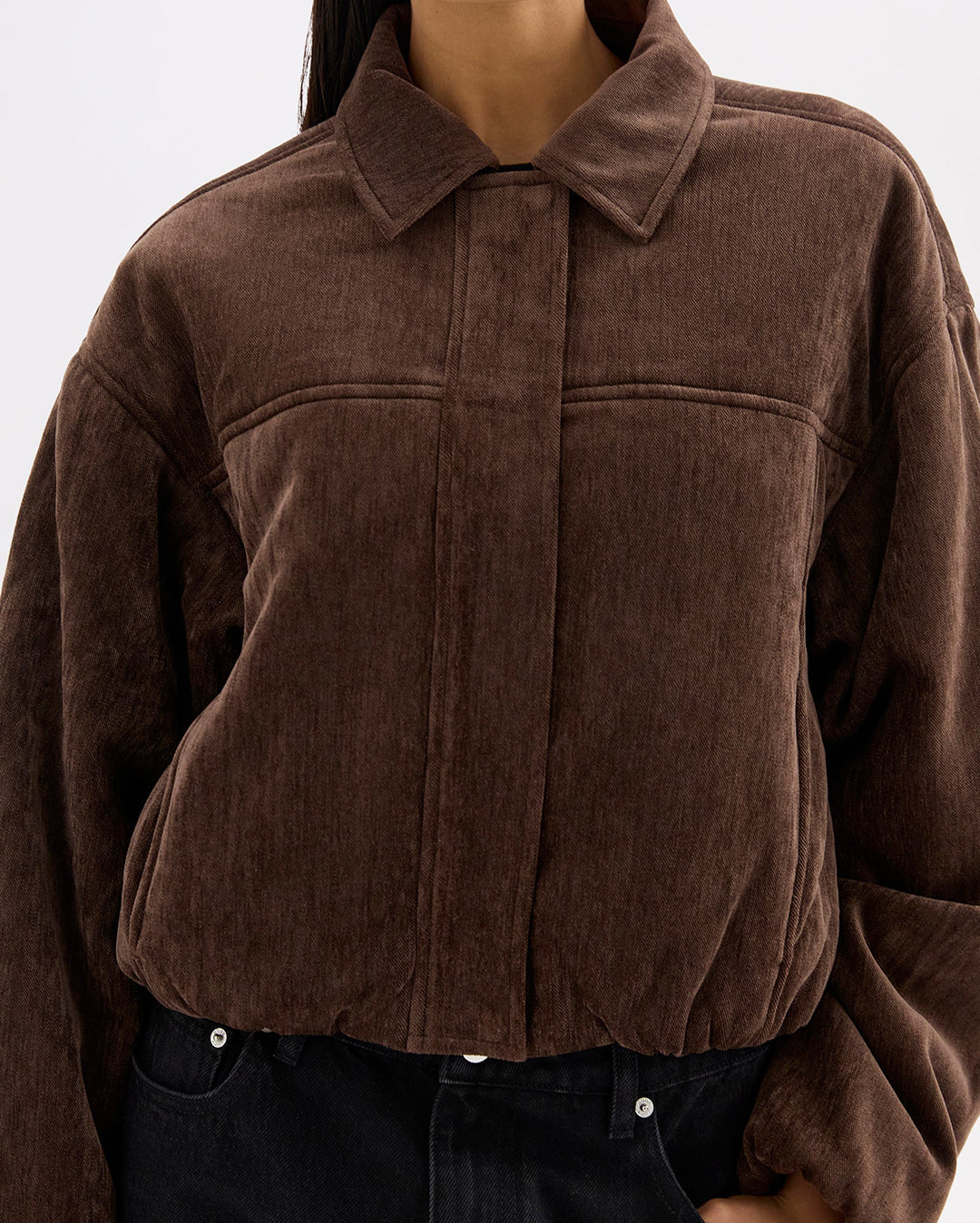 Sabina Bomber - Espresso - Nude Lucy