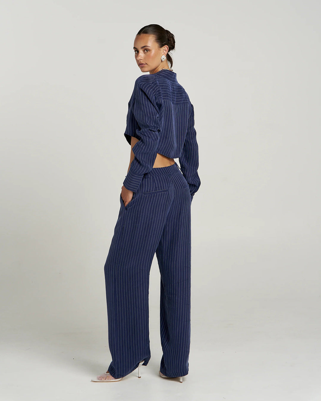 Boss Pant - Navy Pinstripe by Summi Summi - view 6