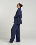 Oversized Blazer - Navy Pinstripe by Summi Summi - view 6