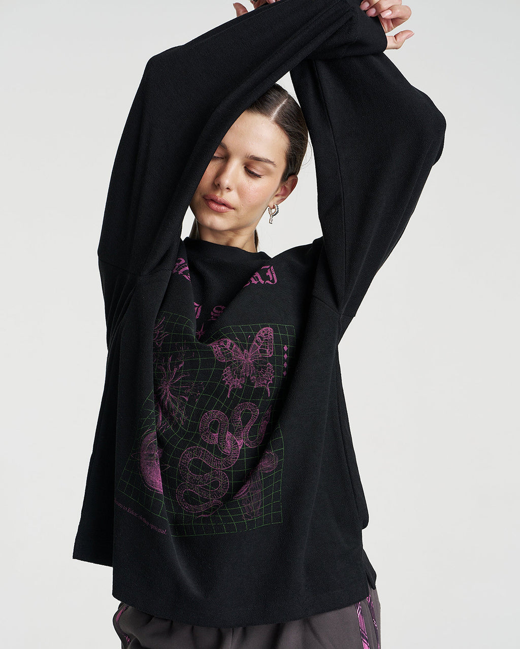 Return to Eden Long Sleeve Top - Black - Summi Summi