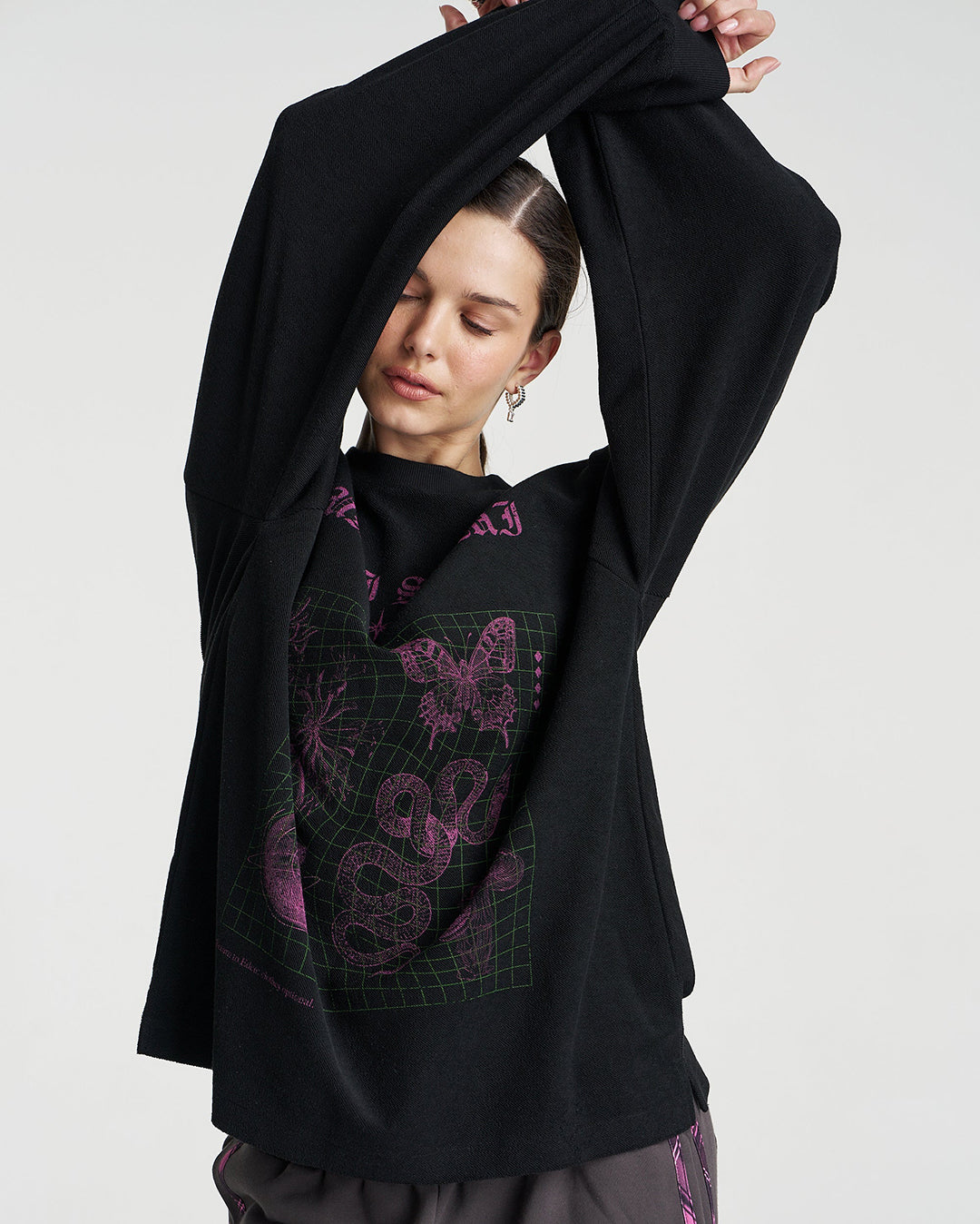 Return to Eden Long Sleeve Top - Black - Summi Summi