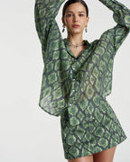 Sheer Long Sleeve Shirt - Viper - Summi Summi