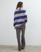 Ocean Frill Polo - Navy/Grey/White - Commonplace Essentials