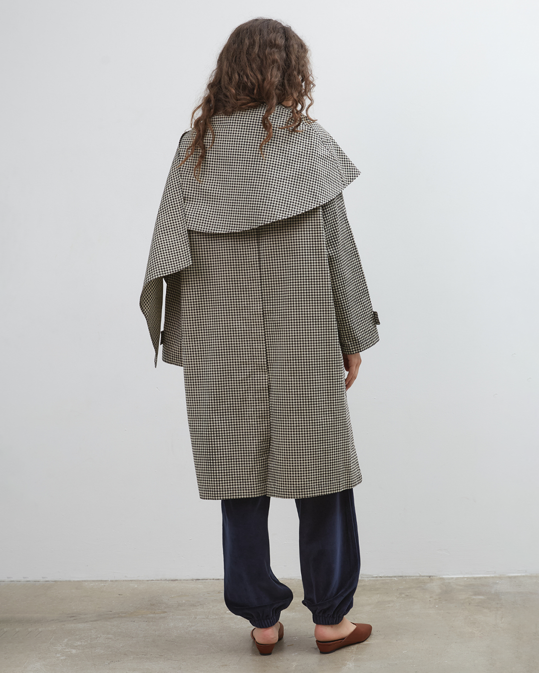 Lady Gingham Trench - Black/White - Commonplace Essentials