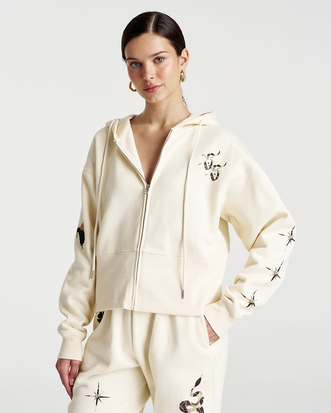 Motif Hoodie - Vanilla - Summi Summi