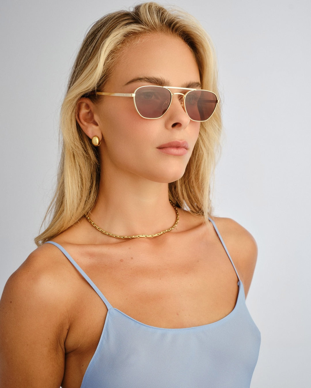 The Chloe Sunglasses - Gold - Luv Lou