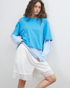 Blue Crush LS Tee - Bright Blue - Commonplace Essentials