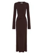 Cecile Knit Maxi Dress - Chocolate - Nude Lucy