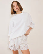 Chroma 3/4 Sleeve Tee - White - Commonplace Essentials