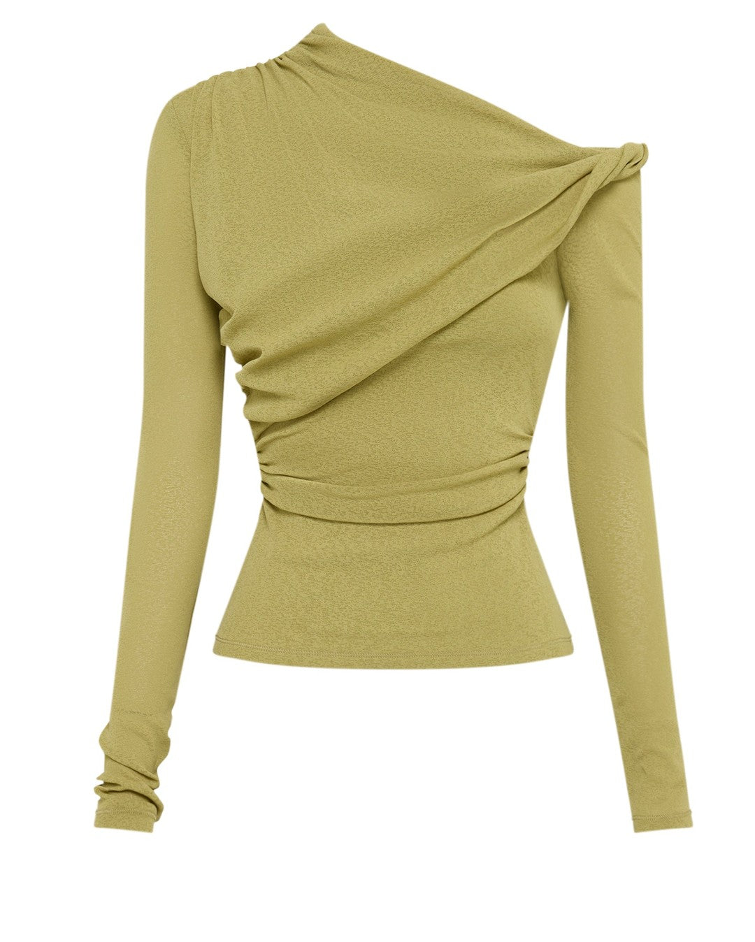 Piper Mesh Long Sleeve Top - Wasabi - Nude Lucy