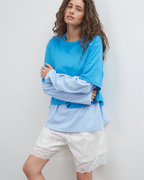 Blue Crush LS Tee - Bright Blue - Commonplace Essentials