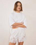 Chroma 3/4 Sleeve Tee - White - Commonplace Essentials