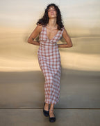 Tully Mirage - Hemp Seersucker Maxi Dress - Desert Check - Afends