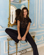 Lace Baby Doll Tee - Black - Summi Summi