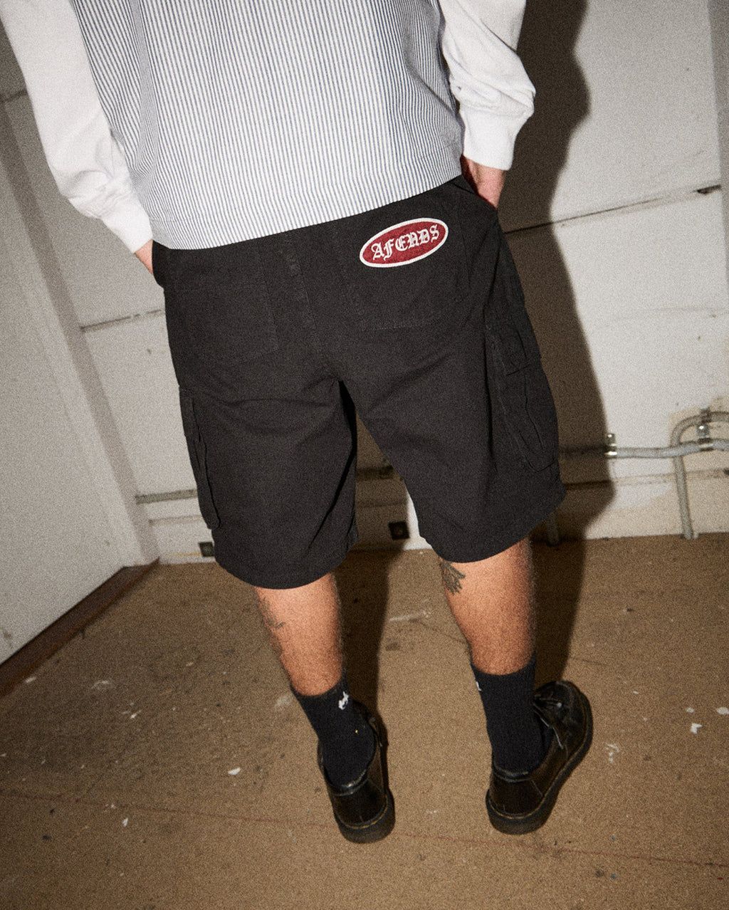 Summit 22" Pleated Cargo Short - Washed Black by Afends