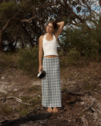 Lagoon - Seersucker Maxi Skirt - Overcast Check by Afends - view 7