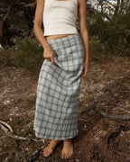 Lagoon - Seersucker Maxi Skirt - Overcast Check by Afends