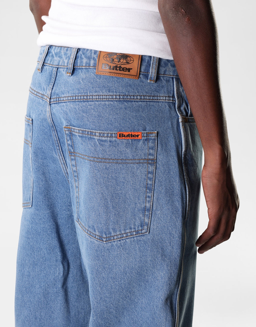 Baggy Denim Jeans - Washed Indigo by Butter Goods - view 3