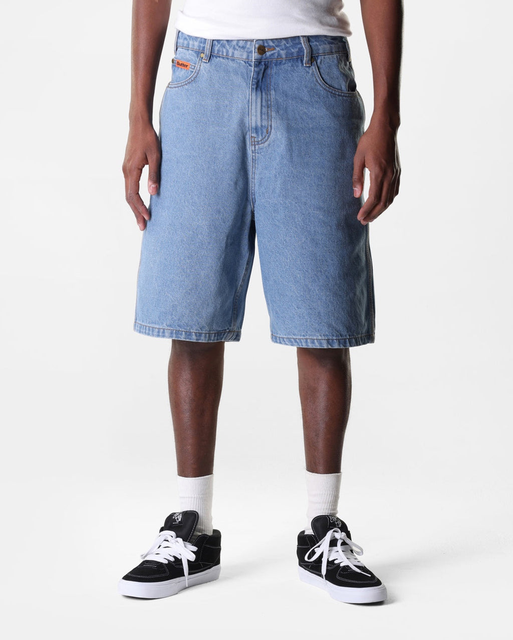 Baggy Denim Shorts - Washed Indigo