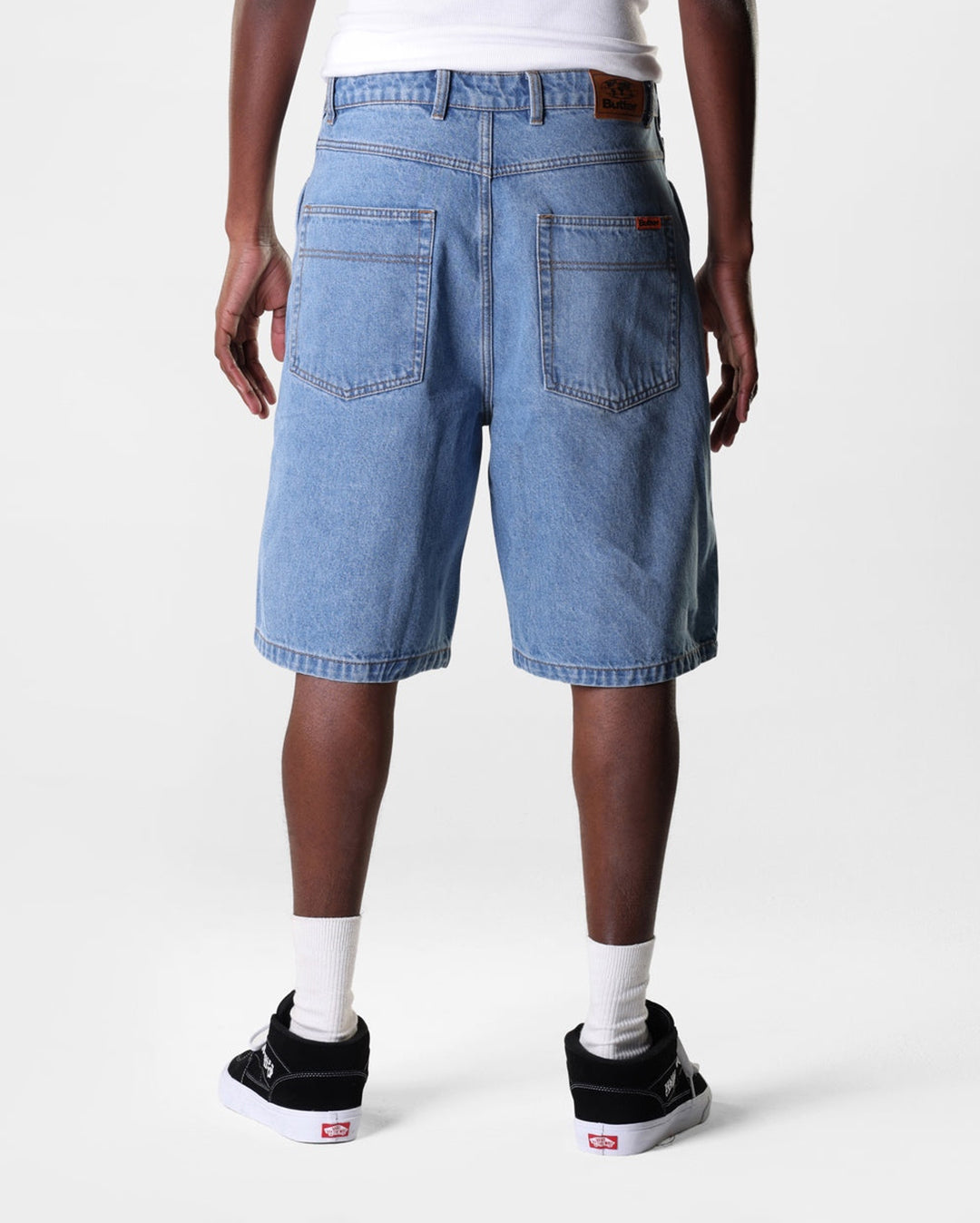 Baggy Denim Shorts - Washed Indigo
