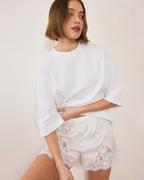 Chroma 3/4 Sleeve Tee - White - Commonplace Essentials