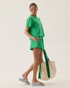 Cruise Dolphin Terry Top - Tropical Green by Araminta James - view 3