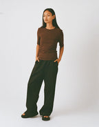 Ruched SS Tee by Commonplace Essentials - view 2
