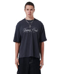 Script Tee - Aged Black by Barney Cools