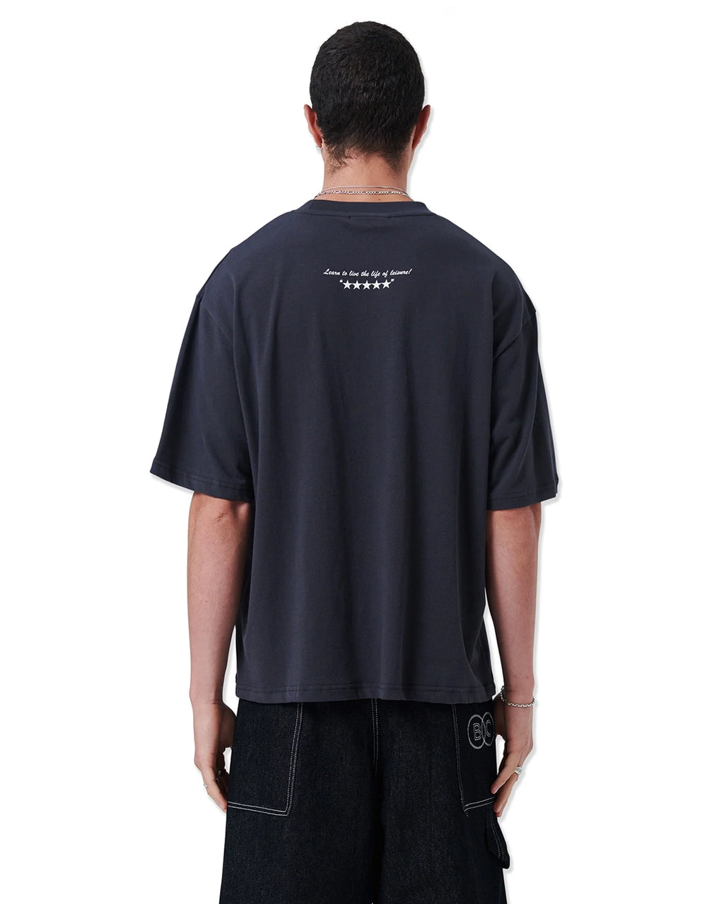 Script Tee - Aged Black