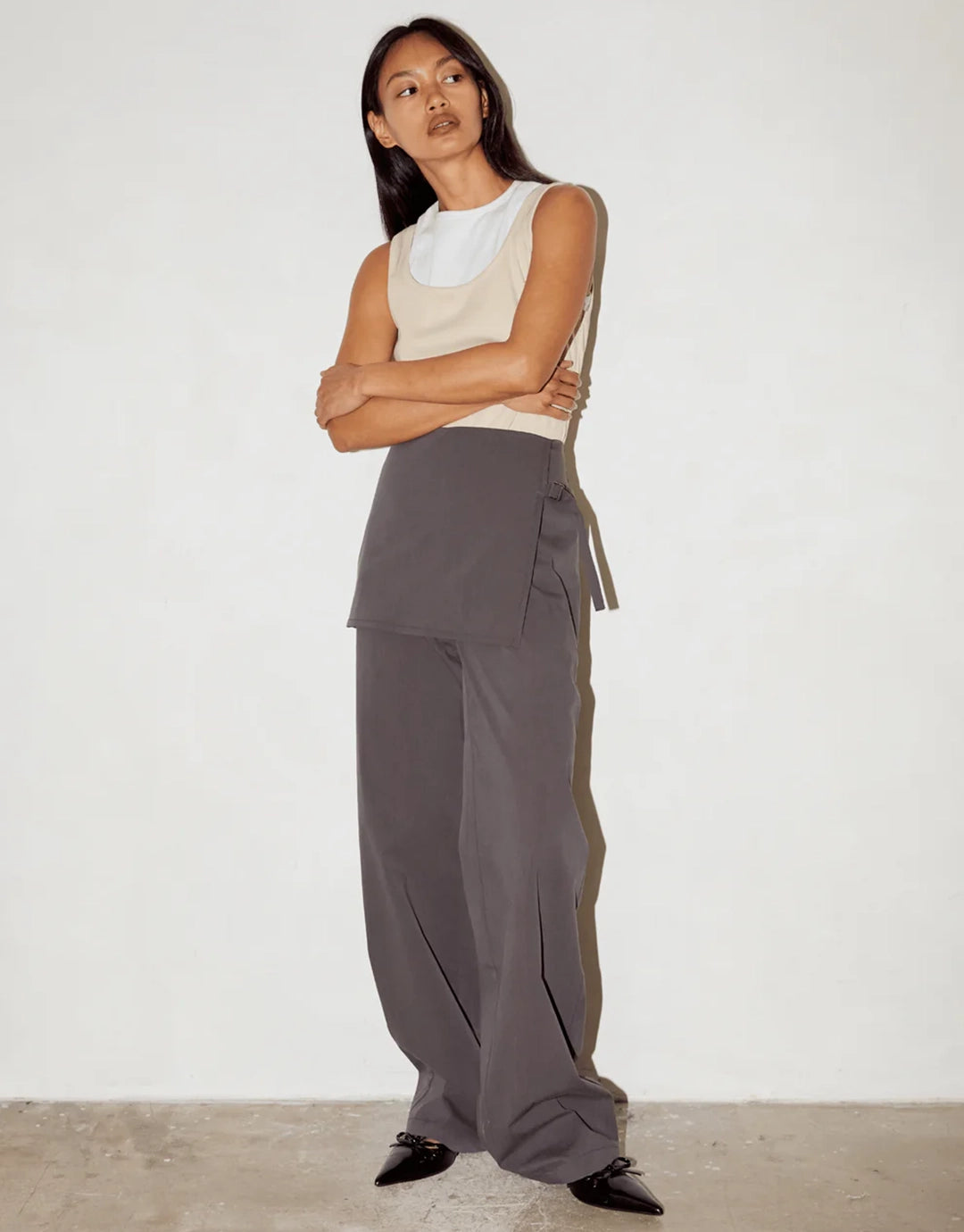 Fifi Layered Trouser - Taupe
