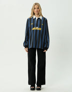 Angel Boy Rugby Long Sleeve Shirt - Black Stripe by Afends - view 7