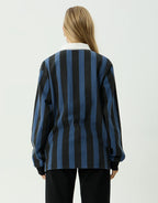 Angel Boy Rugby Long Sleeve Shirt - Black Stripe by Afends - view 10