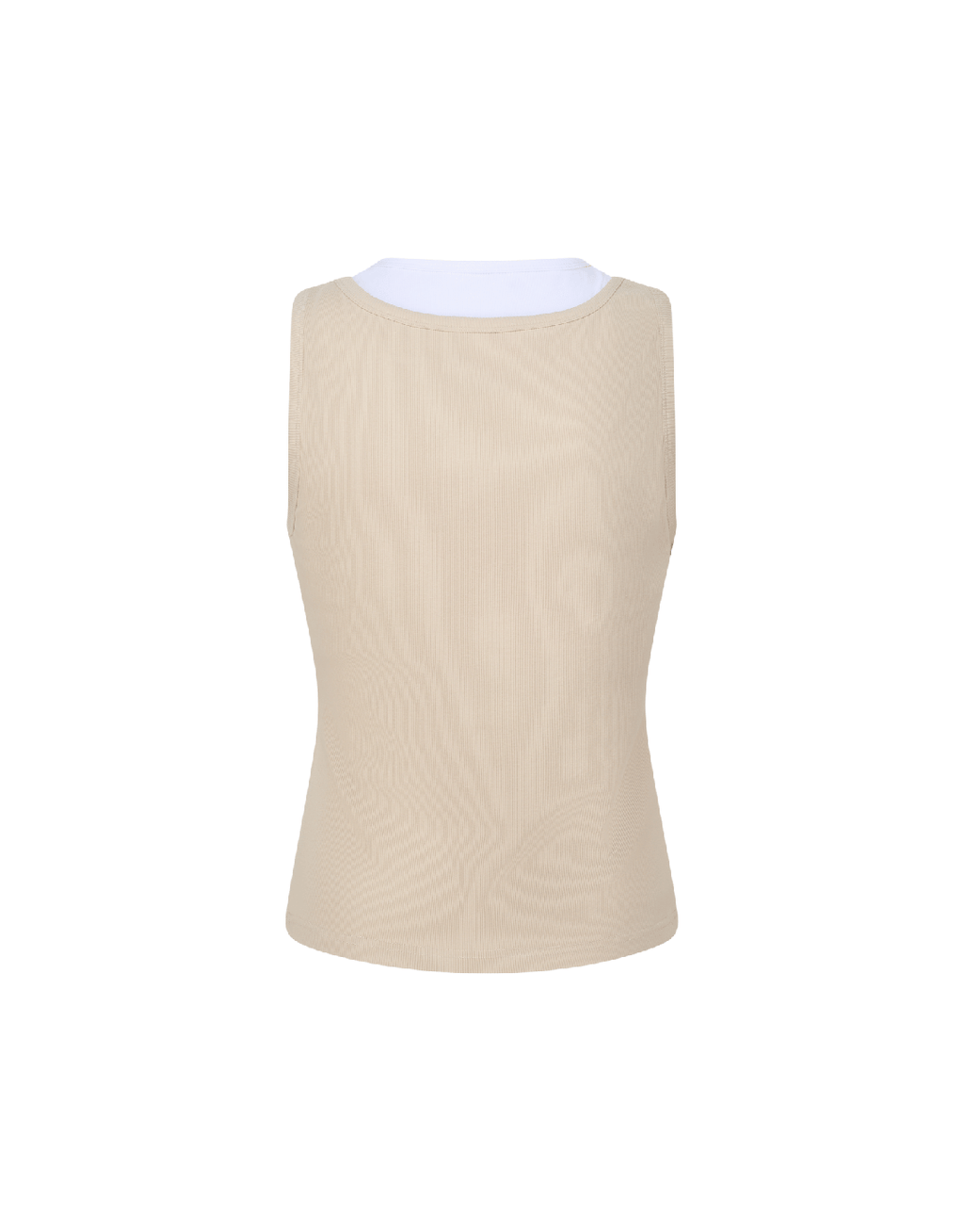 Millie Double Layer Tank - Sand/White