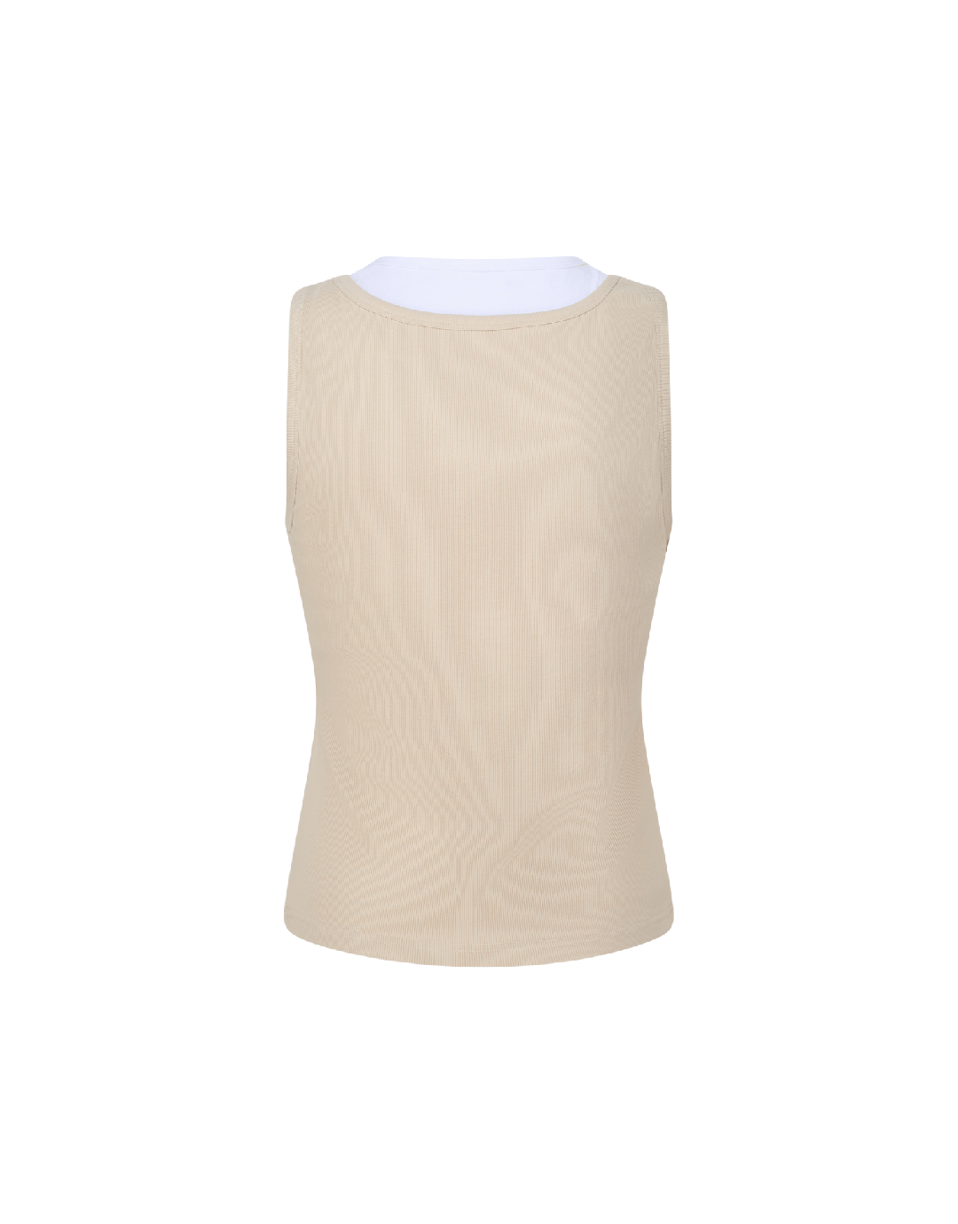 Millie Double Layer Tank - Sand/White