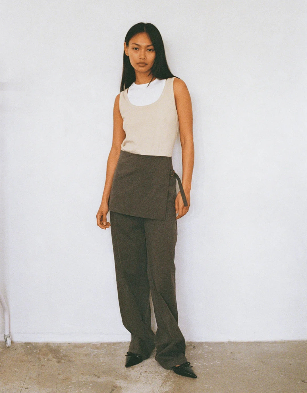 Fifi Layered Trouser - Taupe
