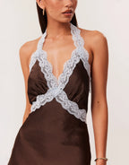 Tonya Slip Maxi Dress 2.0 - Chocolate by SNDYS - view 4