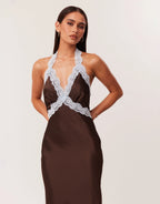 Tonya Slip Maxi Dress 2.0 - Chocolate by SNDYS - view 5