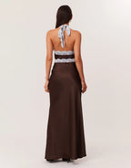 Tonya Slip Maxi Dress 2.0 - Chocolate by SNDYS - view 6