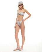 Bella Bottom - Beige Plaid by Lioness - view 2