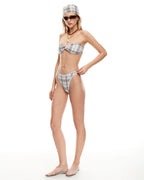 Bella Bandeau - Beige Plaid by Lioness - view 2