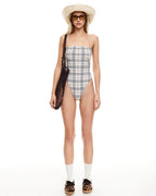 Gigi One Piece - Beige Plaid by Lioness - view 3