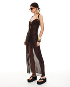 Dune Maxi Dress - Chocolate by Lioness - view 2