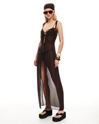 Dune Maxi Dress - Chocolate by Lioness - view 3