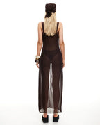 Dune Maxi Dress - Chocolate by Lioness - view 4