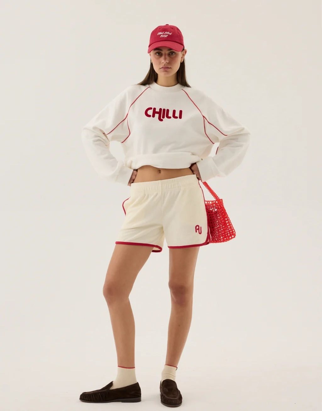 Chilli Terry Short - Warm White by Araminta James - view 2