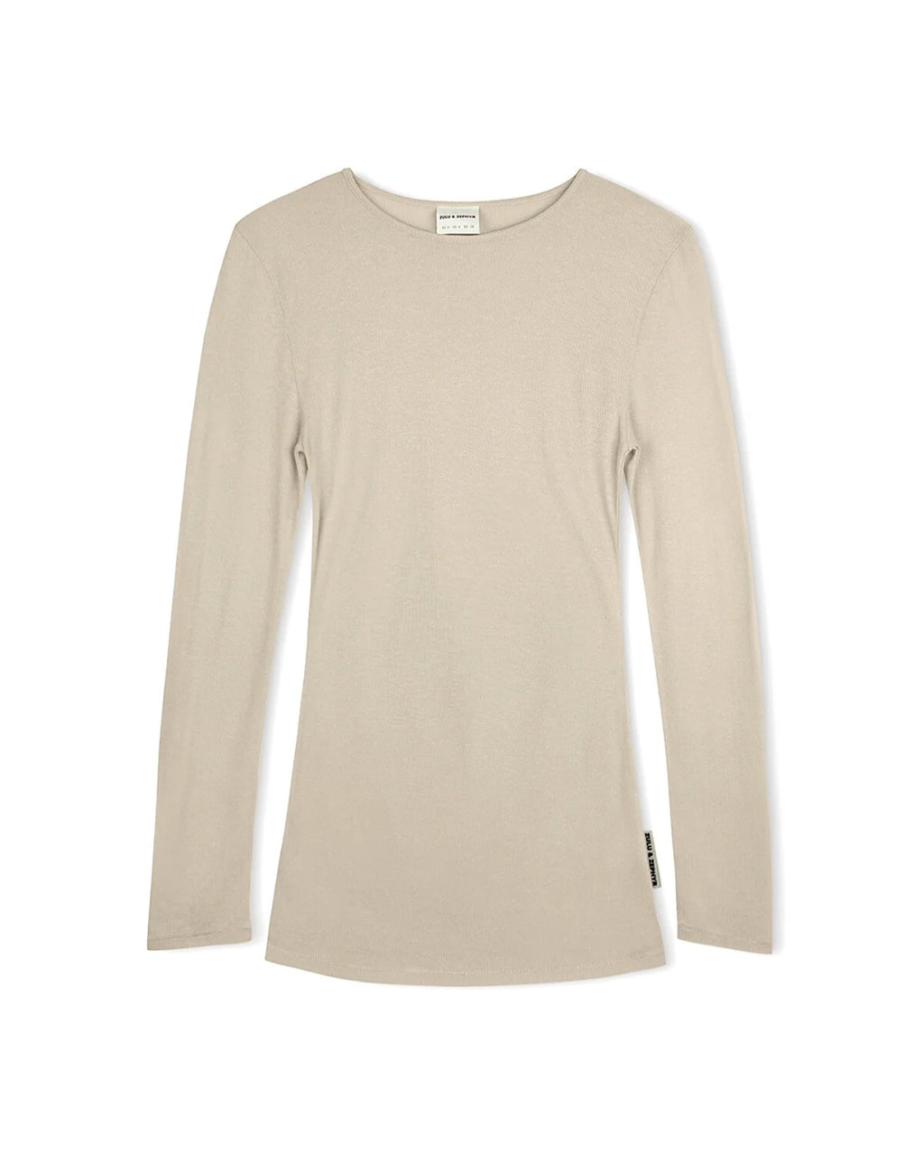 Husk Rib Hemp Jersey Long Sleeve Top - Husk by Zulu and Zephyr - view 4
